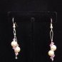 Gilligan's Seaside Pearl and Swarovski Crystals Earrings Made in USA Unique ~~~
