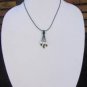 Large Hole Pearl and Leather Necklace Gilligans Boutique Made In USA N218 ~