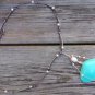 Freshwater Pearl and Leather Necklace Hand Painted Shell Star Fish Charm 529 ~~~