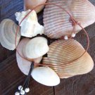 Large Hole Pearl and Leather Necklace Gilligans Boutique Made In USA N216 ~