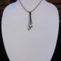 Large Hole Pearl and Leather Necklace Gilligans Boutique Made In USA N217 ~