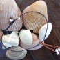 Large Hole Pearl and Leather Necklace Gilligans Boutique Made In USA N217 ~