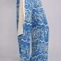 Womens Small Pants NEW NWT Tribal Pattern Blue Pants 30 x 31 Gilligans