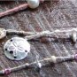 Pearl and Pink Hemp Rope With Freshwater Pearls and a Pearl Cluster N619 ~~~~