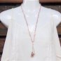 Pearl and Pink Hemp Rope With Freshwater Pearls and a Pearl Cluster N619 ~~~~