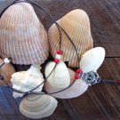 Large Hole Pearl and Leather Necklace Gilligans Boutique Made In USA N219 ~