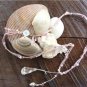 Pearl and Pink Hemp Rope With Freshwater Pearls and a Pearl Cluster N620 ~~~~