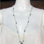Green Patina Sea Shell Necklace Green Patina Charms Hemp Rope Glass Beads N604 ~