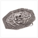 38300 pewter skull belt buckle