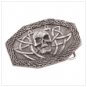 38300 pewter skull belt buckle