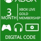 Xbox Live 3 Month Gold Membership Card Code - Immediate Delivery Email