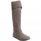 Rampage Womens Grey Batari Faux Suede Studded Knee-High Boots Size 7 New