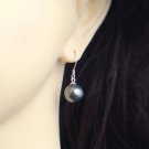 925 Sterling Silver Green Agate Dangle Earrings CZ Bridal Sensitive Ears