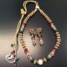 BEAUTIFUL 16"NATURAL WHITE PEARLS NECKLACE & EARRING SET
