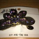FREESHIPPING antiqued rhinestone crystal hair barrette clip