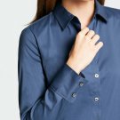 PERFECT LONG SLEEVE BUTTON DOWN SHIRT / Size 2 / Blue