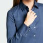 PERFECT LONG SLEEVE BUTTON DOWN SHIRT / Size 2 / Blue