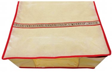 5 Pack / Designer Beige with Red Clothes Saree Storage / Cover / Large