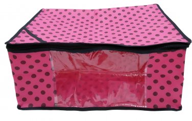 5 Pack / Designer Red Color Plastic Clothes Saree Storage / Cover / Large