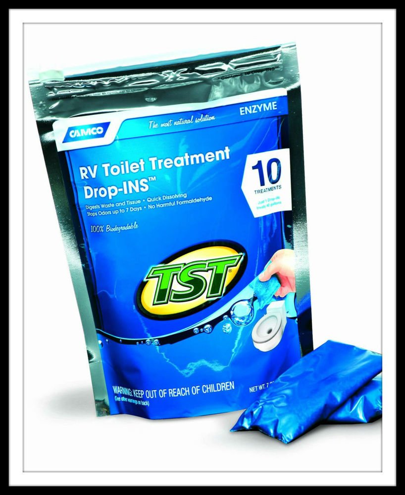 RV Trailer Blue Enzyme Stable Toilet Chemical DropIn 10 pack Free Shipping
