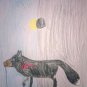 Eclipse Wolf, White Framed 4x6