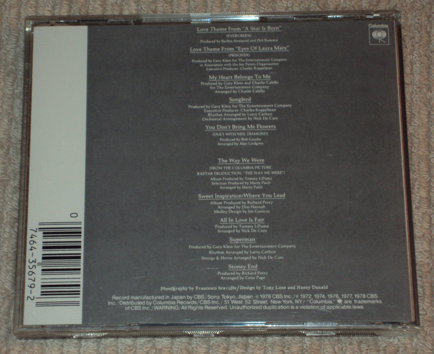 Barbra Streisand’s Greatest Hits Volume 2 CD