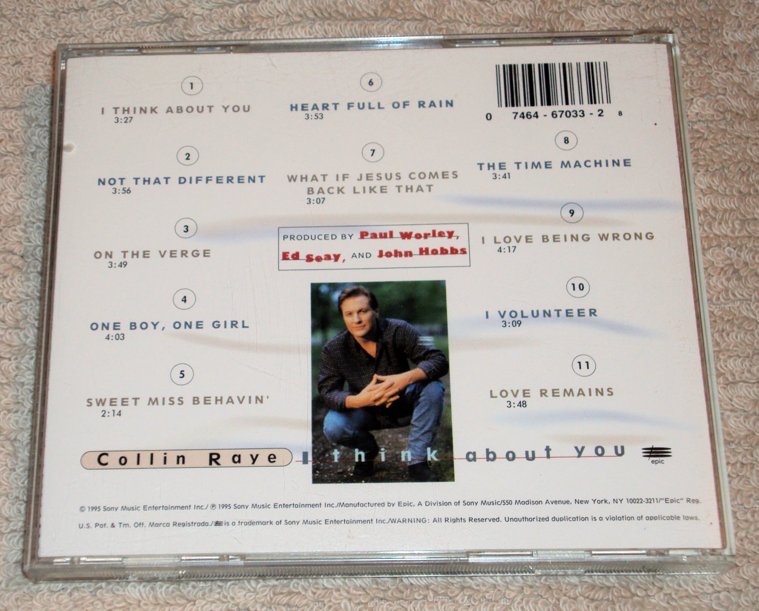 Collin Raye – I Think About You Cd 11 Tracks