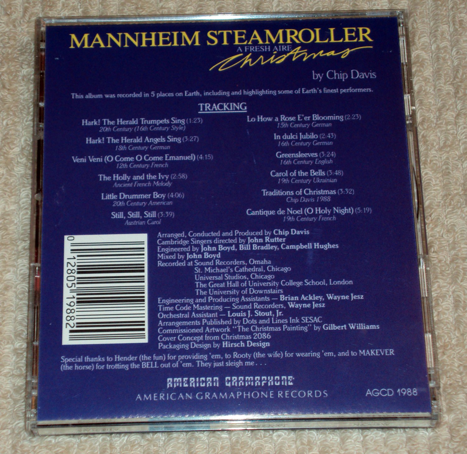 Mannheim Steamroller – A Fresh Aire Christmas (CD) 1988