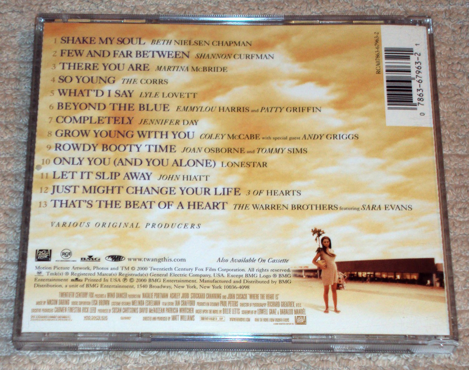 Where The Heart Is (Soundtrack) (CD, 13 Tracks) The Corrs, Andy Griggs…