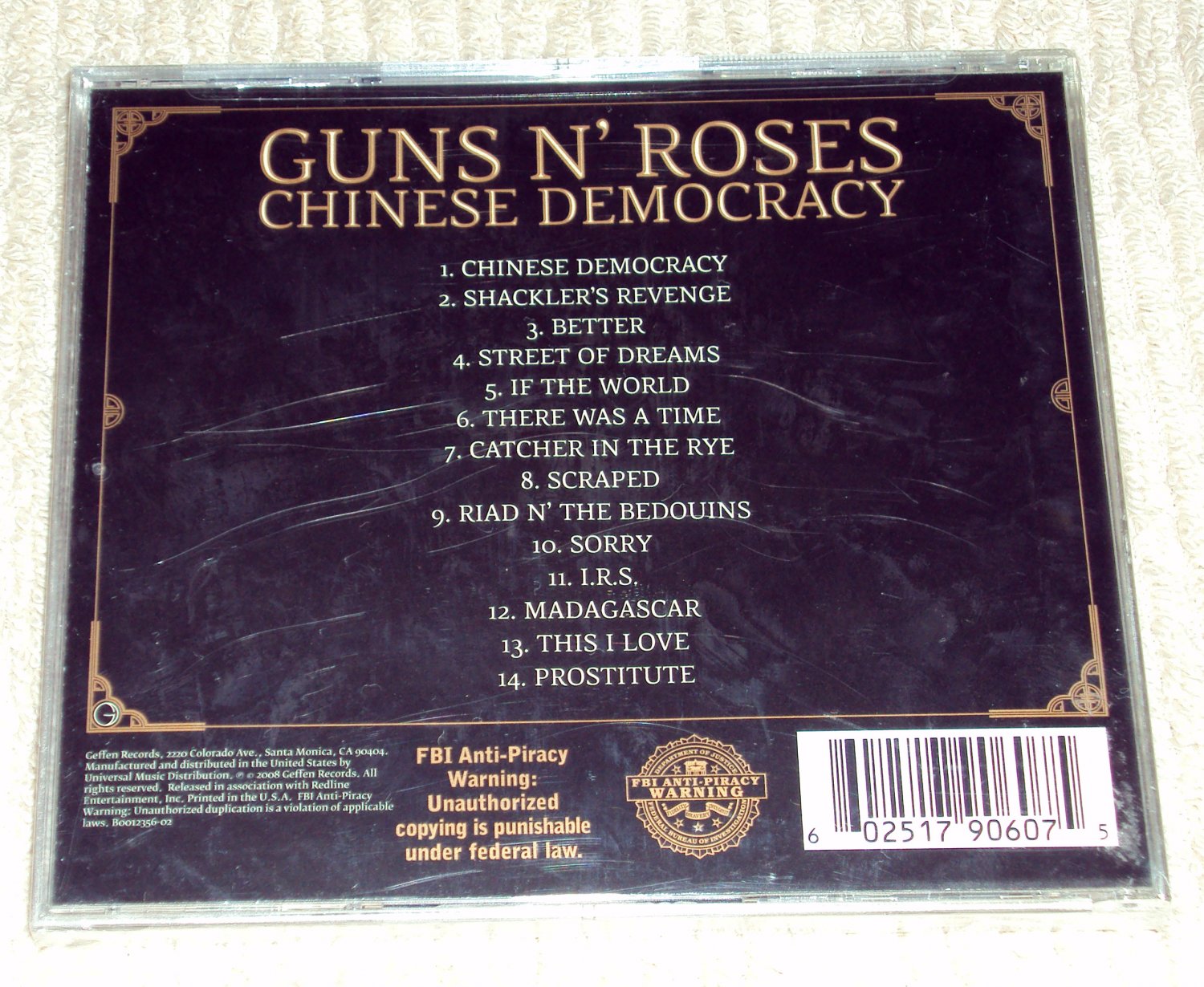 Guns N’ Roses Chinese Democracy (CD, 14 Tracks) NEW SEALED