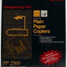 (BX) TRANSPARENCY FILM SHEETS FOR PLAIN PAPER COPIERS 3M 100 COUNT SEALED