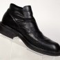 Kenneth Cole Black Leather Ankle Boots Men's Size 11 made in Italy moc toe