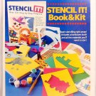 Stencil It  Book and Kit (1993, Hardcover) SEALED KIT book and materials