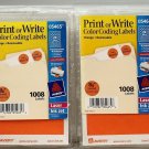 lot of 4 packs Avery 5465 Adhesive Removable Labels orange  0.75" Diameter