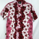 RARE BEAR Surf Men's  Hawaiian Floral Print Dress Shirt Sz LARGE Kona wave