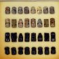 Marble Chess set and board and pieces light used vintage game.