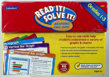 Lakeshore Read It! Solve It! Graphing Card Bank - Gr. 1-3 home school teacher