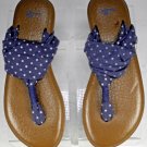 Sanuk Women's YOGA SLING SLATE BLUE DOTS SIZE:7 US 38 EU l sws10535 flip flop