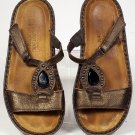 NAOT jeweled leather slides sandals size 38 with comfort footbed