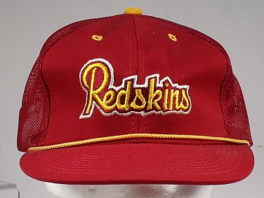Washington Redskins Snapback Hat NFL Stitched label red Mesh Braid Vintage 80's