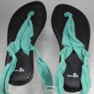 Sanuk Women's YOGA SLING TURQUOISE BLUE SIZE:7 US 38 EU lsws10673 flip flop