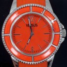Versus by Versace Women's 3C61200000 Tokyo Orange Dial Rubber Watch new