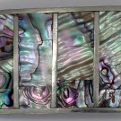 VINTAGE  ABALONE INLAID  NICKEL SILVER BELT BUCKLE ABALONE INLAY