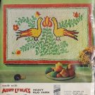 Pennsylvania Dutch Punch Needle YARN art Aunt Lydia Birds Rug Wall Hang 24 x 36