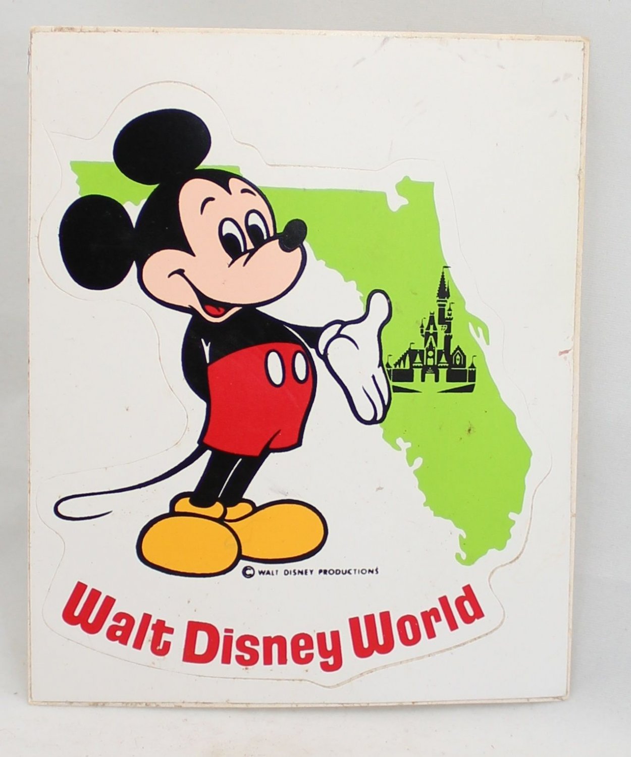WALT DISNEY WORLD MICKEY MOUSE STICKER rare version