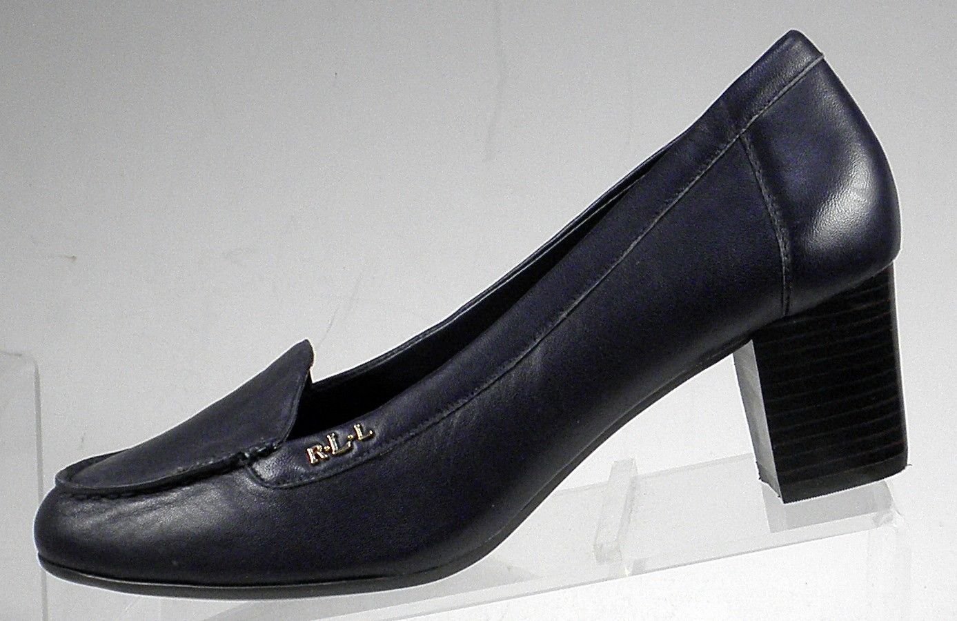 Lauren Ralph Lauren Women's Size 9B Nappa Teena Navy blue Leather Pumps ...