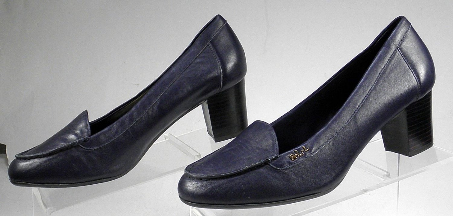 ralph lauren navy blue pumps