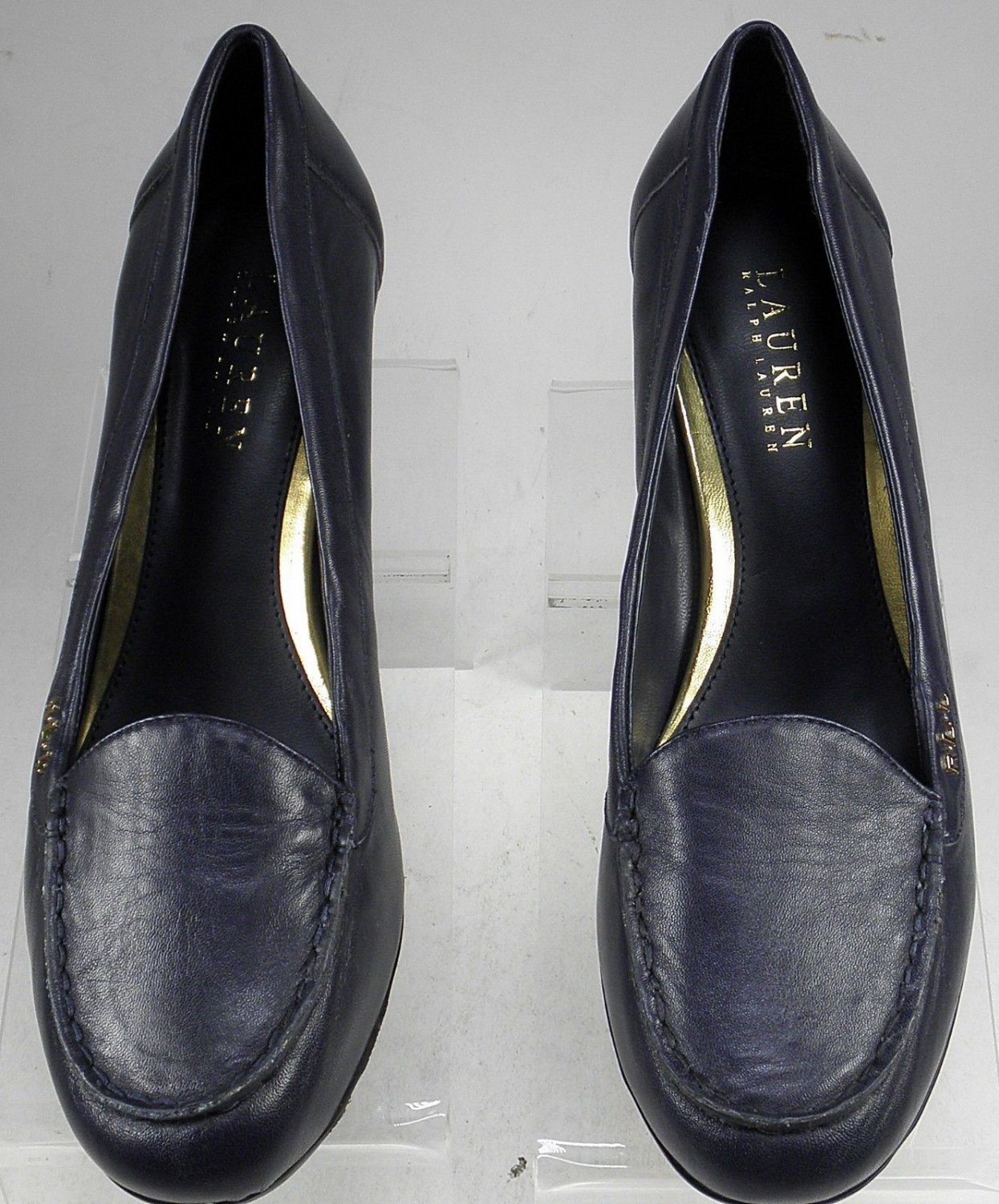 ralph lauren navy blue pumps