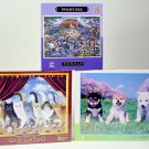 Puzzles LOT OF 3 NEW SEALED  500 piece CATS , DOGS , NOAH'S ARK , Animals