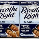 BREATH RIGHT nasal strips Clear Sensitive 24 Nasal Strips Total 2 Boxes of 12